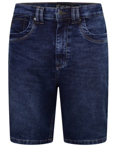 KAM Knitted Denim Shorts Randon Mid Wash